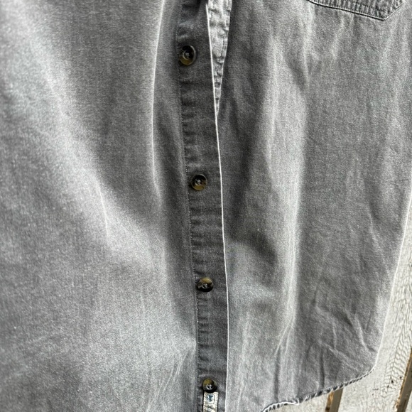 WindRiver men’s button down grey cotton short sleeve tee t-shirt casual Sz S - Picture 6 of 6